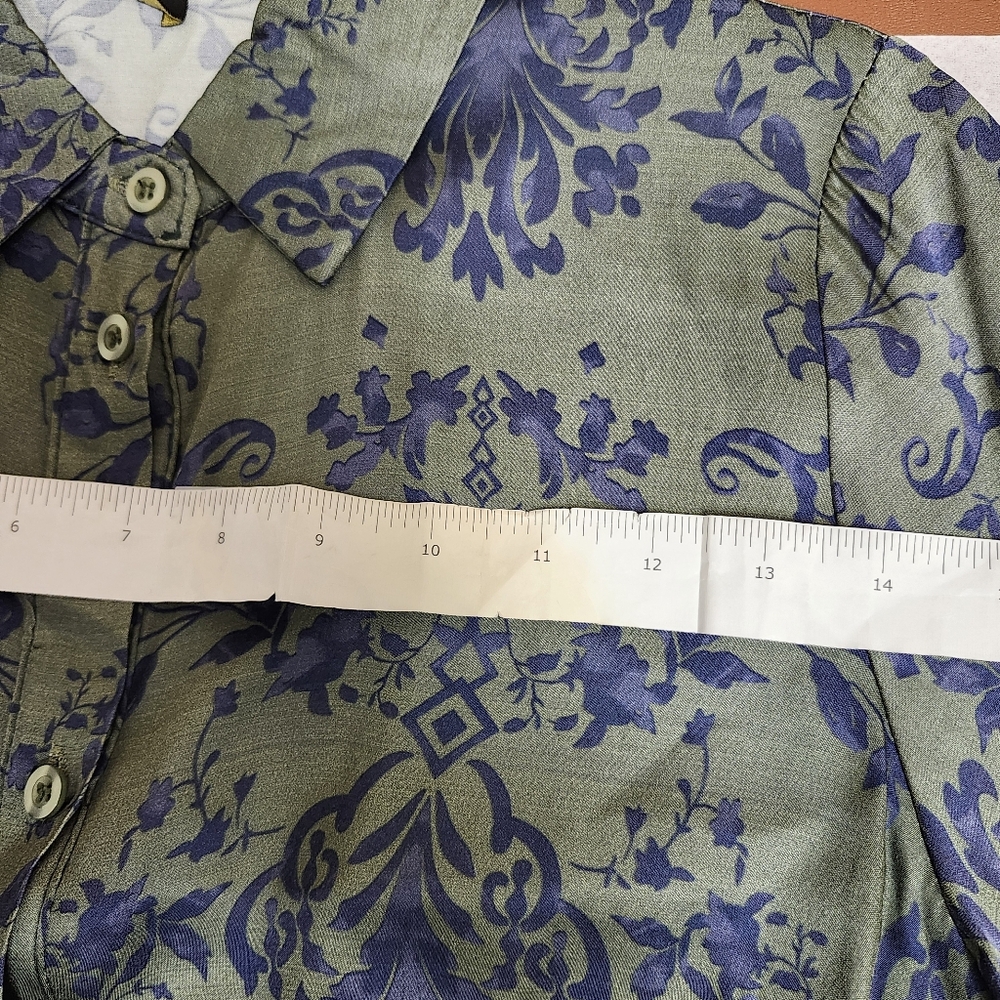 Lola Made in Italy Size S Silk Blend Midi/ Maxi Dress EUC Bohemian - Picture 7 of 11